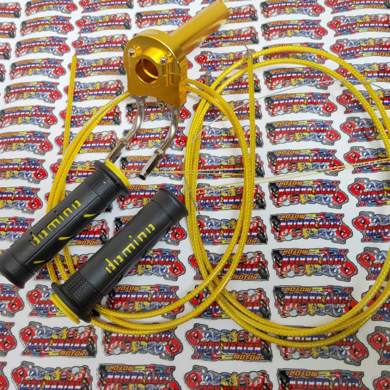 Paket Gas Spontan mdle KTC 2 Kabel full cnc plus kabel gas serat L gas dan Handgrip Grip