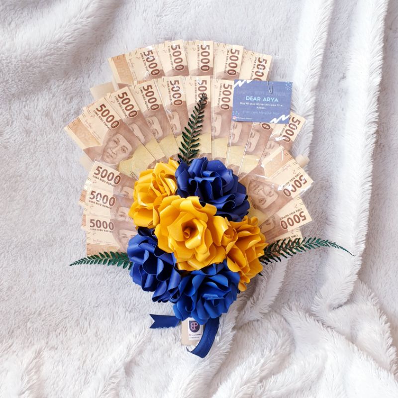 Buket Uang 100.000 Asli / Buket Bunga Kertas Uang Asli / Money Bouquet