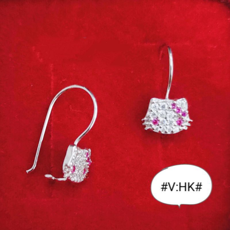 ANTING HELLO KITTY PERAK 925 LAPIS MAS