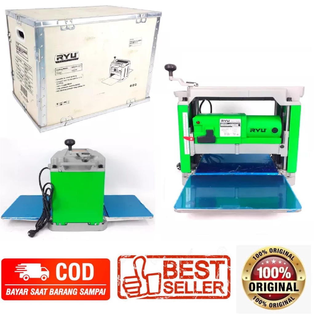 RYU RPP12 Mesin Planer Duduk Serut Ketam Sugu Pasah Kayu Meja RPP12