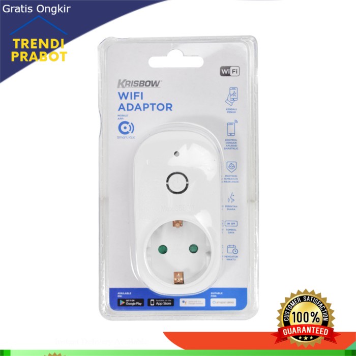Steker Colokan Listrik Krisbow Steker Adaptor Wifi 16a 250v