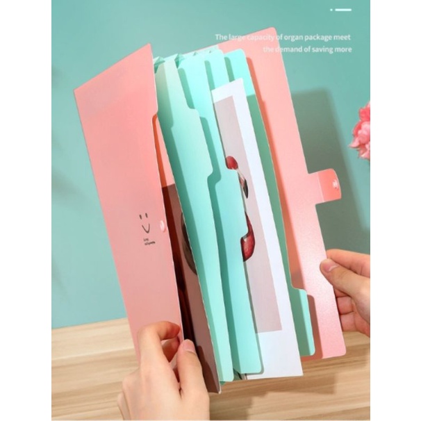 

aspei ORGANIZER FILE FOLDER 5 SLIDE SMILE | DOCUMEN BAG 5 POCKET