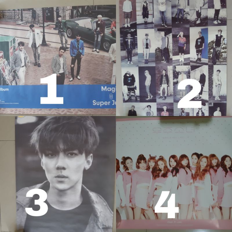 OFFICIAL POSTER FROM SUPER JUNIOR ALBUM, EXO ALBUM, WJSN ALBUM (POSTER SUJU, EXO, WJSN)
