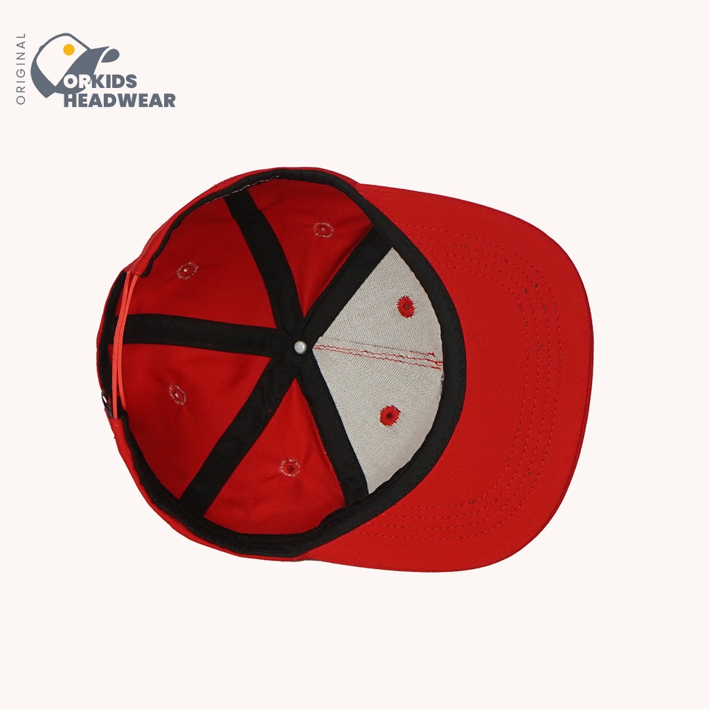 ORKIDS Topi Anak Laki Laki Snapback Newera Dinofun Red-6