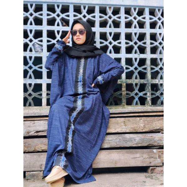 KAFTAN GERIMIS KOMBINASI TROSO HUBBENA KAFTAN KAOS KAFTAN NEEAHIJAB