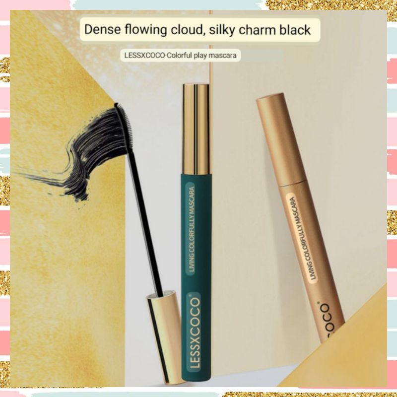 Lessxcoco Mascara Waterproof Living Colorfully Kosmetik Mata Tahan Lama Maskara Penebal Pelebat Alis Dan Bulu Mata Original 3g