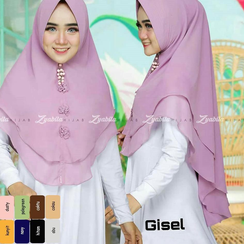 M0F Misel Khimar Khimar Murah / Khimar 2Layer / Khimar Syari / Jilbab Motif Baru