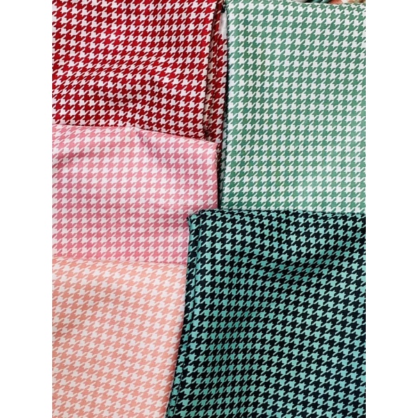 KAIN KATUN JEPANG ORIGINAL - Houndstooth 100% Katun Jepang