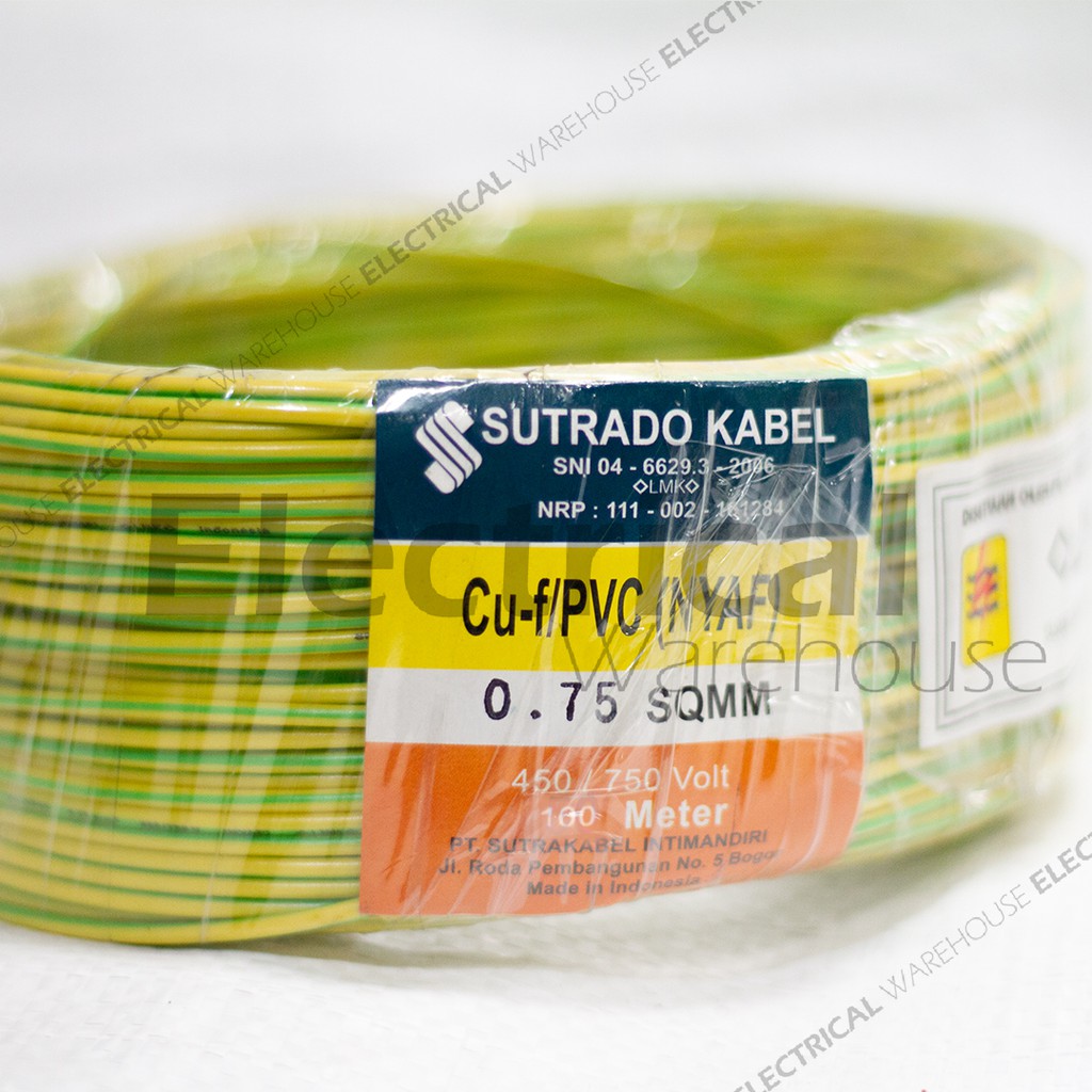 Kabel Listrik NYAF 1x0.75mm2 SUTRADO 100 Meter ( 0.75 mm 0.75mm 0.75mm2 1x0,75 1x0.75 mm2 0,75 M )