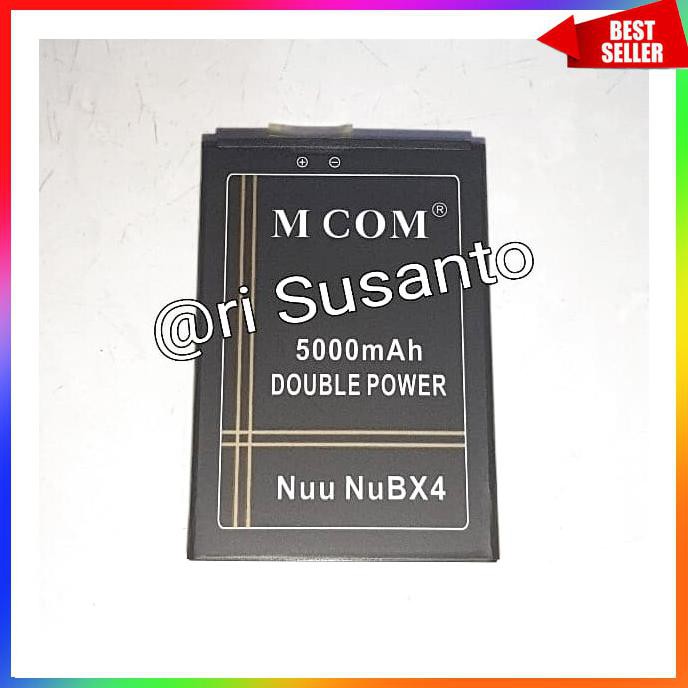 ACC HP BATERAI MCOM NUU MOBILE X4 BX4 NUBX4 4G LTE DOUBLE POWER 5000MAH CEK DISKRIPSI