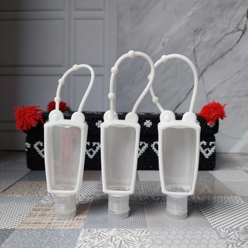 BOTOL 30ML GANTUNGAN FLIPTOP SILICON PUTIH BUKAN SPRAY GANTUNGAN KUNCI/GANTUNGAN TAS/HANDSANITIZER G