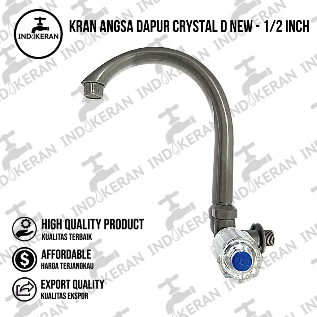 VINO - Kran Angsa Dapur Crystal D New - 1/2 Inch