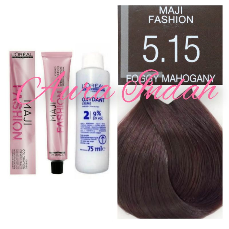 LOREAL MAJIREL NO. 5.15 LIGHT ASH MAHOGANY BROWN & OXYDANT 75ML