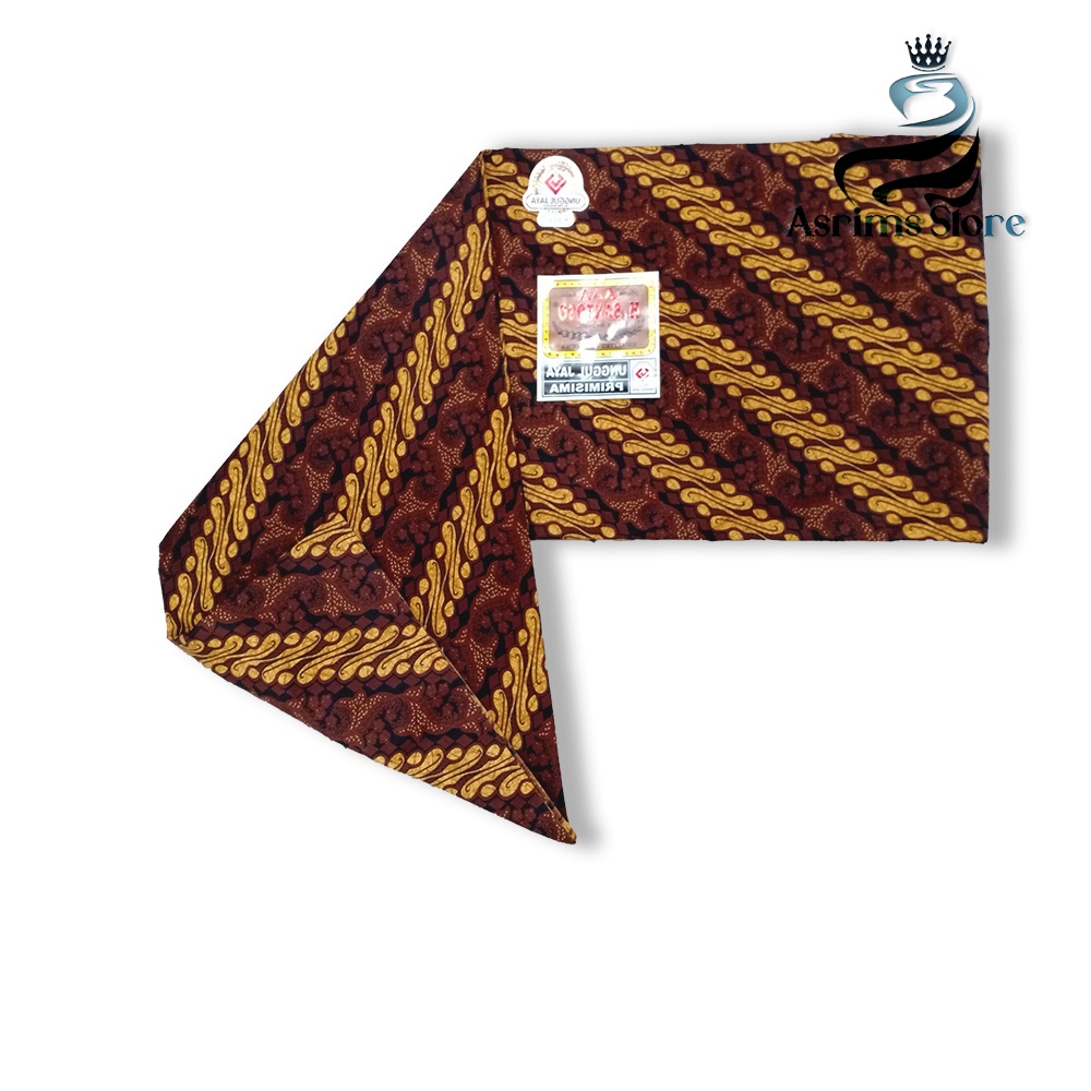 Kain Batik Jogja Jarik Batik Samping Kebat Jogjaan Hitam Putih Santoso AAA Premium Original-25AAA