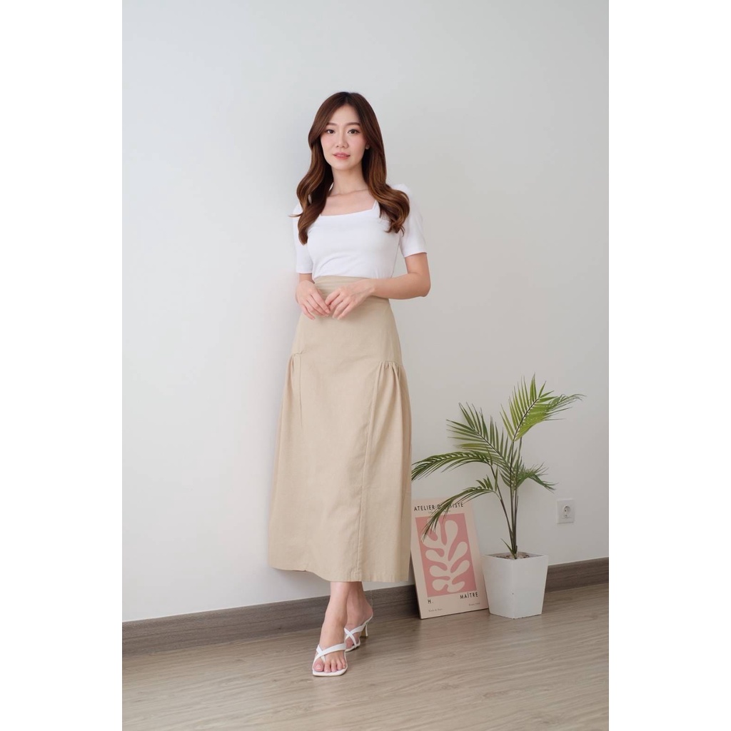 FWR - ELEANOR LINEN STRDI SKIRT