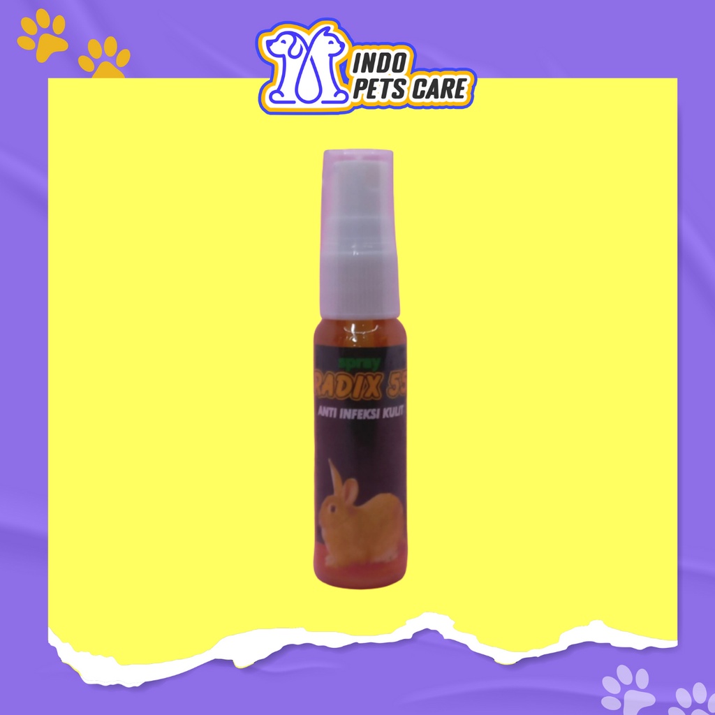 OBAT KUDIS KELINCI - RADIX SPRAY 10ML - OBAT SEMPROTAN ANTI SCABIES EKSIM KORENG GATAL BOROK KELINCI