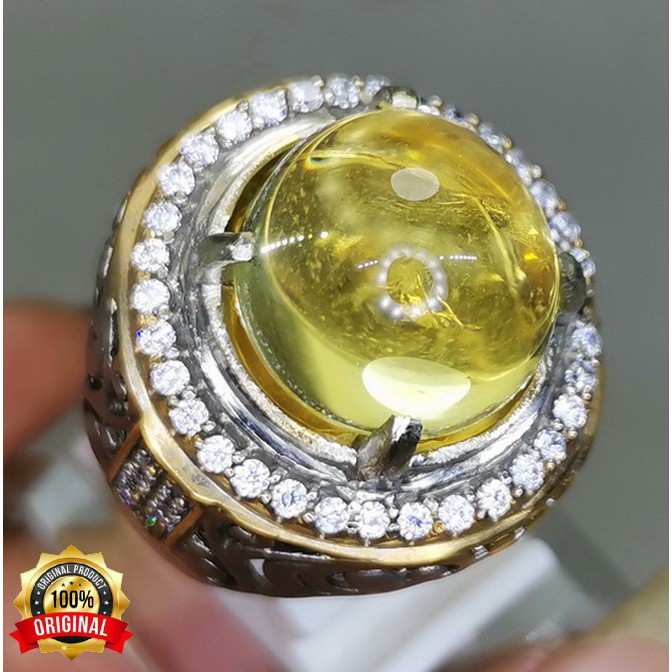 CINCIN BATU PERMATA ASLI KINYANG EMAS BAGUS