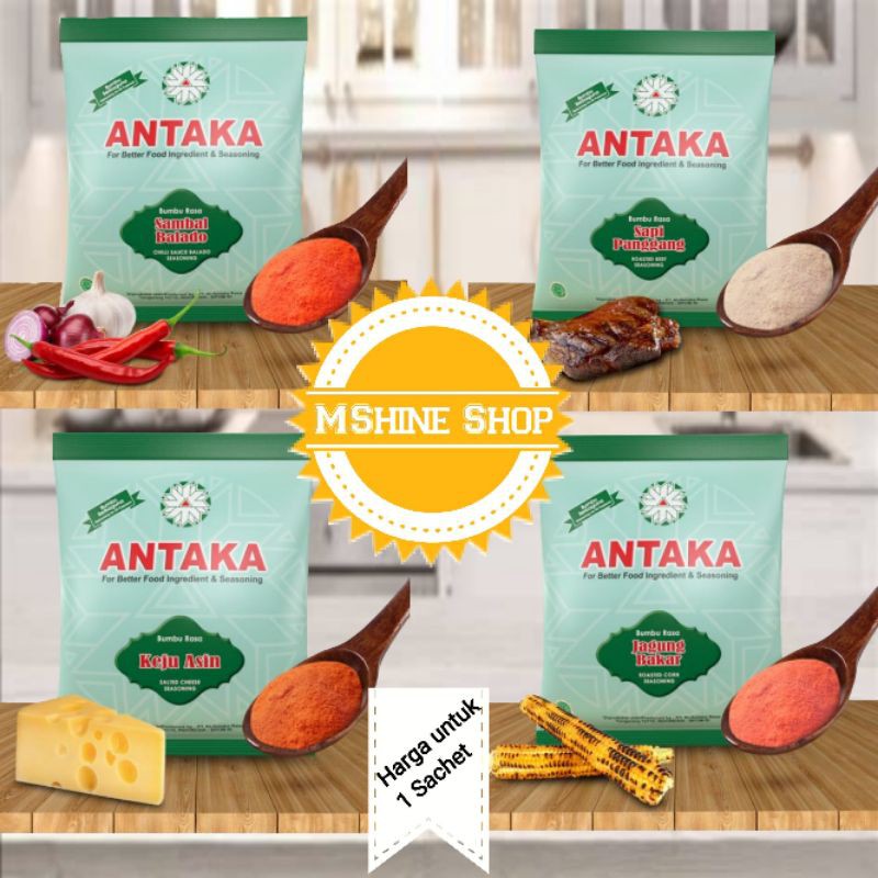 

ANTAKA bumbu tabur | Sambal Balado | Sapi Panggang | Keju Asin | Jagung Bakar