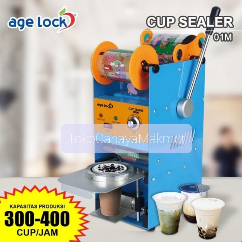 Age Lock Cup Sealer 01M - Alat Mesin Press Gelas Plastik High Cup 22Oz