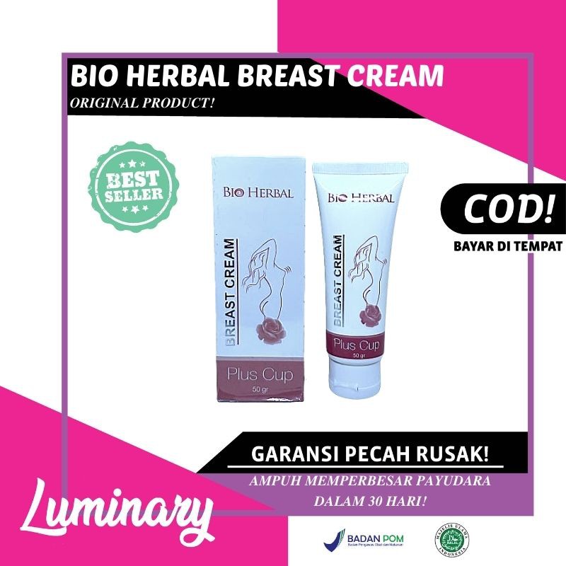 Bio Herbal Breast Cream Obat Krim Pembesar &amp; Pengencang Payudara Wanita Permanen Original BPOM