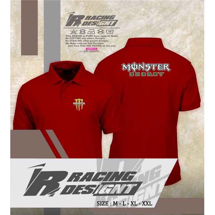 Poloshirt / Kaos Polo Monster Energy Terbaru Murah Distro -jova