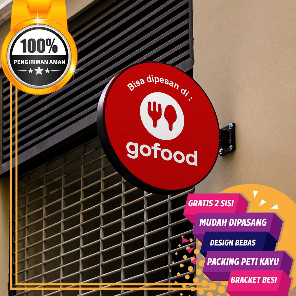 NEON BOX GOFOOD OUTDOOR / INDOOR CUSTOM SESUAI KEINGINAN