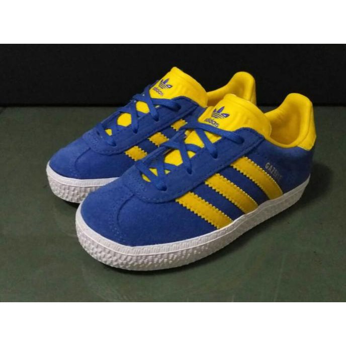 adidas gazelle blue and yellow