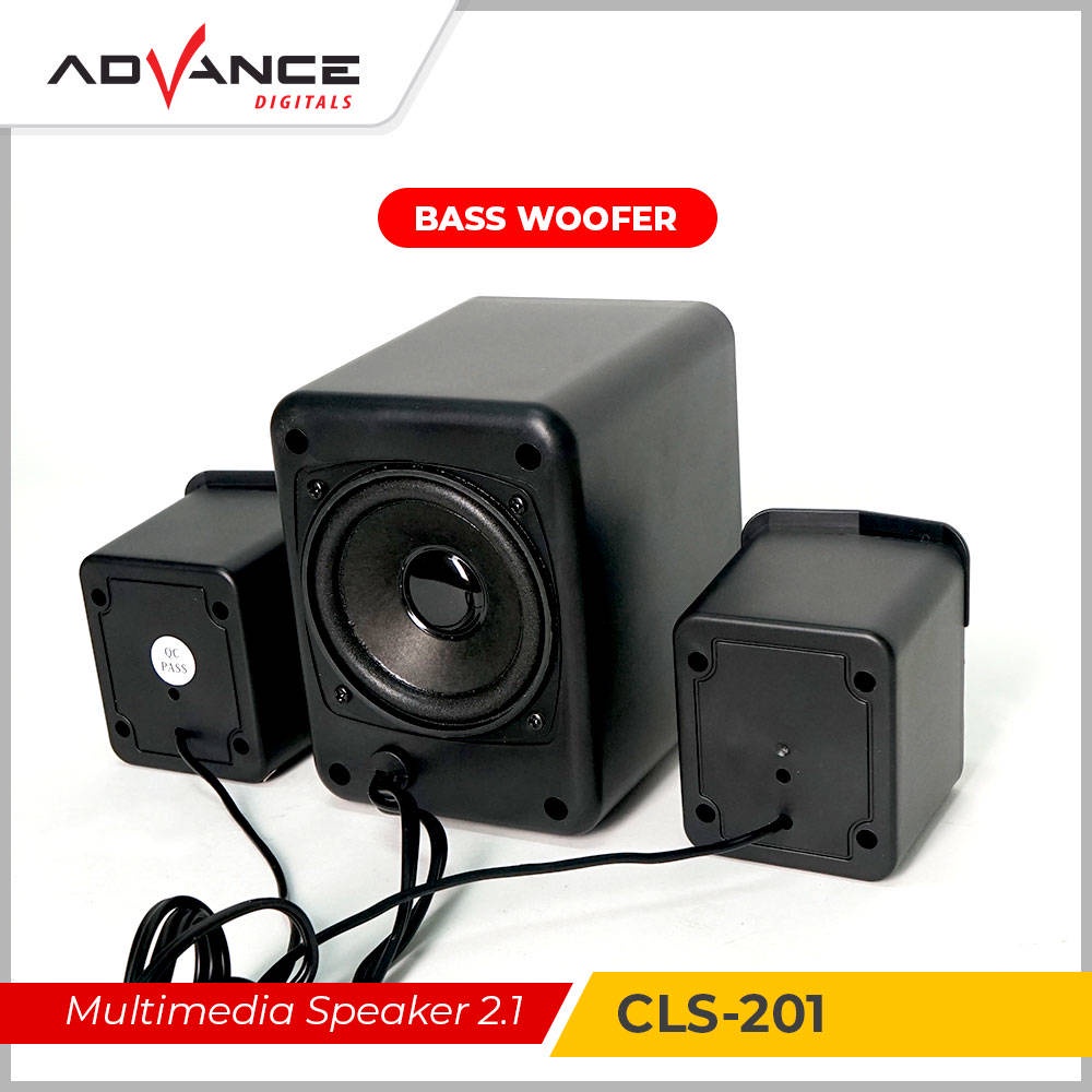 TERLARIS - Advance CLS-201 Multimedia Speaker Super Bass 2.1 Channel / Speker Advance CLS - 201 Non Bluetooth - ( Bisa Bayar Ditempat ) - FMS