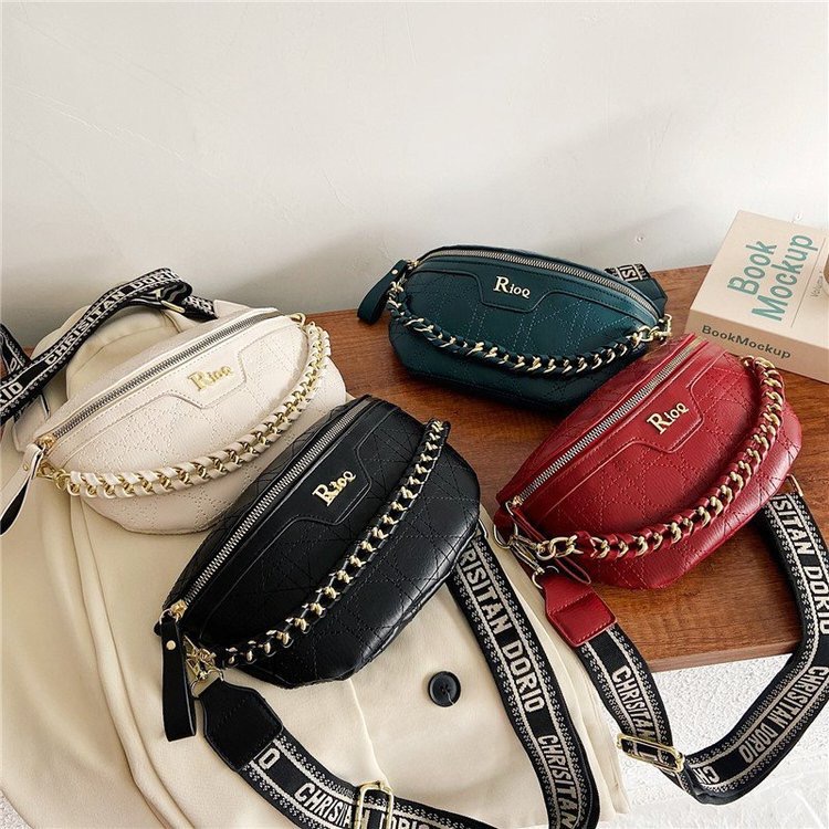 ONLYONE12 Tas Selempang Wanita Import Kulit Pu Premium Quality / Tas Selempang Wanita Rantai / Waist Bag TW001