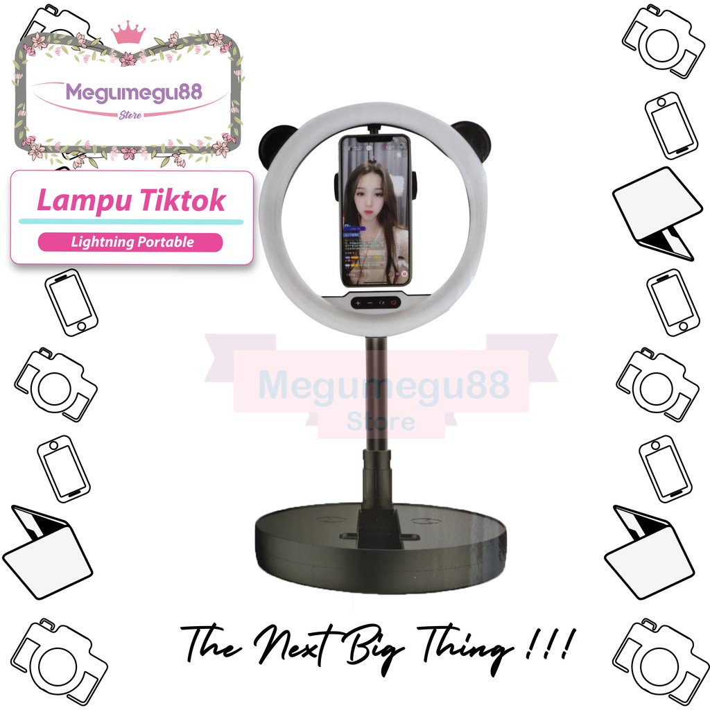 RING LIGHT/LAMPU TIKTOK/LED PORTABLE/RING LAMP/RETRACTABLE G2/LIGHTNING GEAR/STAND LIGHTNING