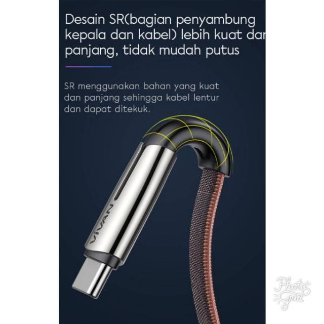 KABEL DATA TYPE C VIVAN FAST CHARGING 3A