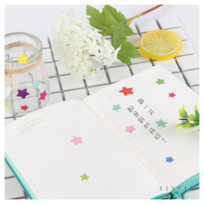 6 Pcs/Set Sticker Alphabet Huruf Abjad Angka Minggu Bulanan Dot Warna Candy Deco Jurnal Diary Scrapbook Stiker Dekorasi