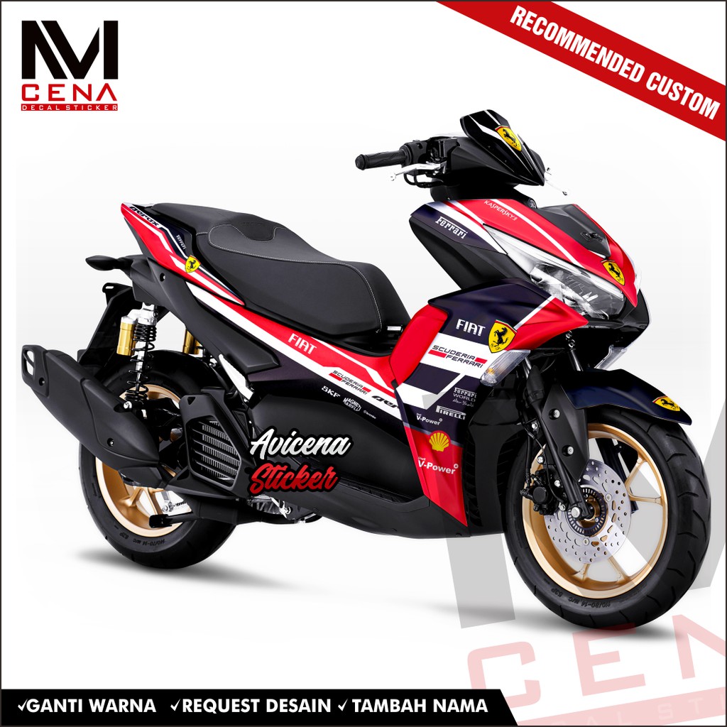 Sticker Decal Aerox Connected 2021 Decal Sticker Aerox 2021 Dekal Aerox fer