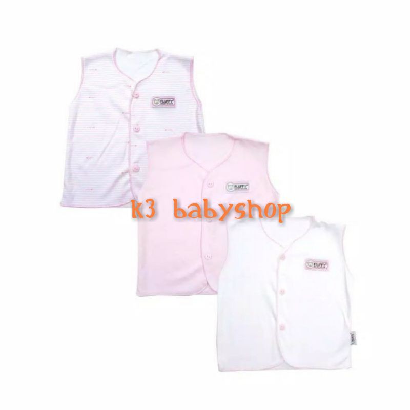 Baju Kutung Neci Fluffy Pink salur putih baju bayi newborn SNI baju rumah