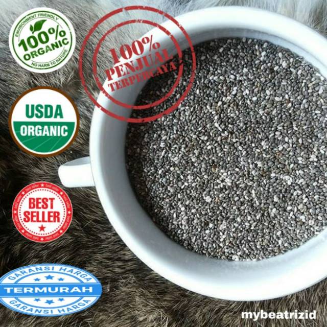 

ORGANIC BLACK CHIA SEED MEXICO KUALITAS PREMIUM 500 gr