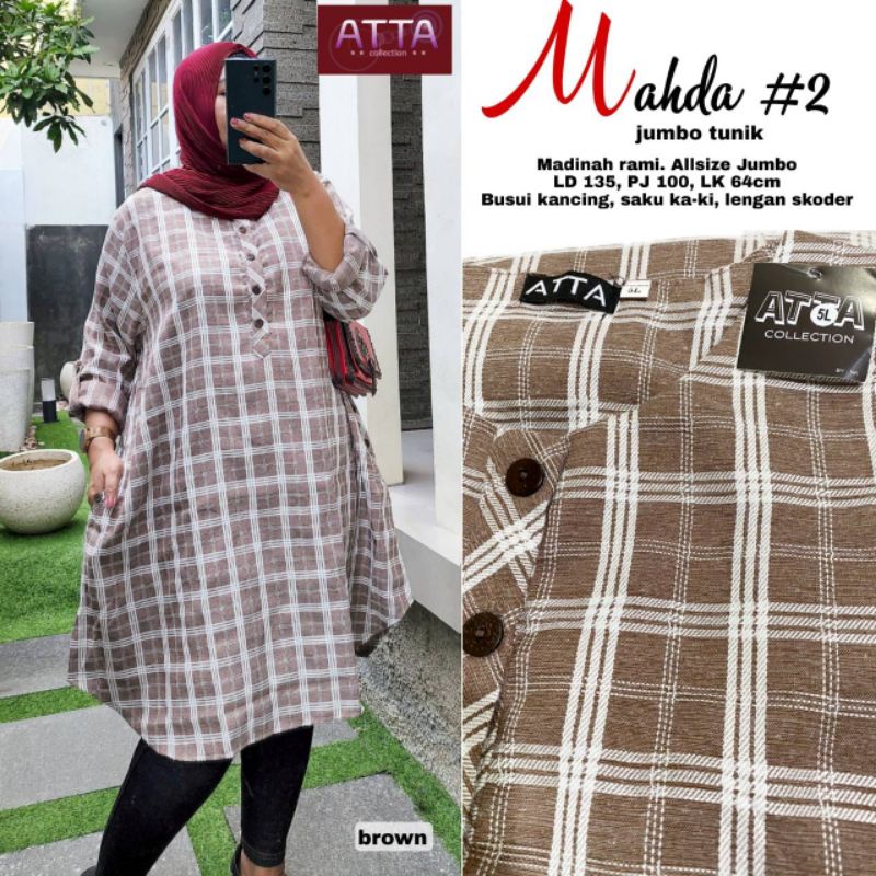 mahda2 long Tunik jumbo Tunik kotak2  jumbo ld 130 by atta