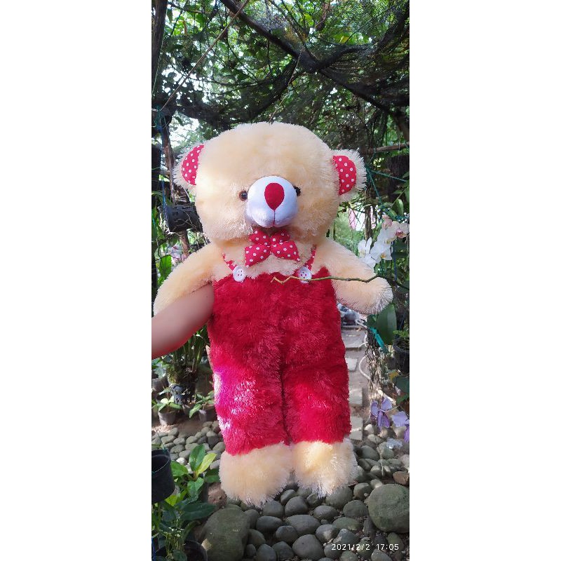 Boneka Teddy bear 60cm merah rasfur bisa di cuci