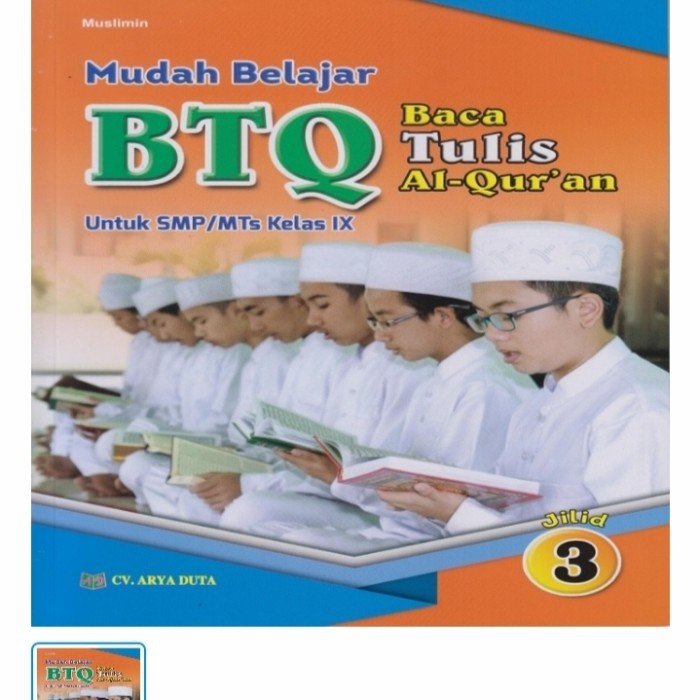 Menjual ORI buku BTQ kelas 9 SMP/Mts edisi terbaru penerbit Arya duta