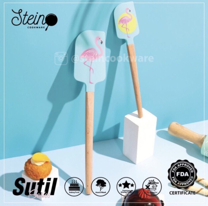 Stein Steincookware Sutil Flamingo Muffin Spatula Silicone Set