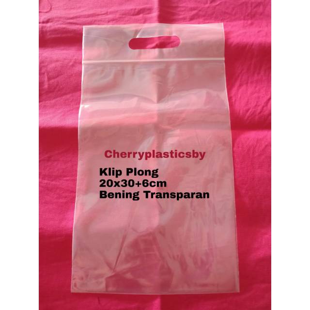 Klip plong 20x30 bening transparan