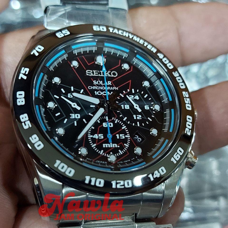 Seiko Solar SSC123P1 Chronograph Sapphire - Jam Tangan Pria SSC123