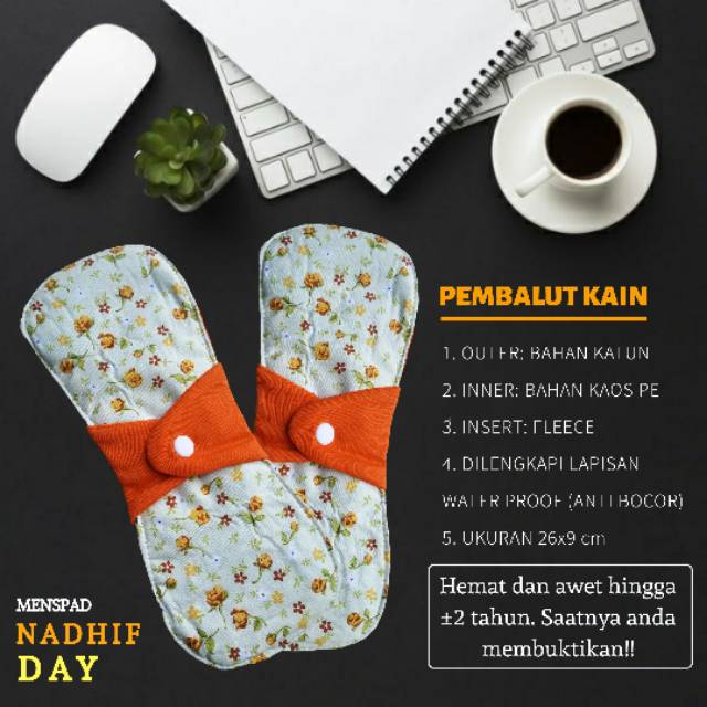 MENSPAD PEMBALUT KAIN CUCI ULANG MENSPAD CUCI ULANG PEMBALUT KAIN DAY NADHIF