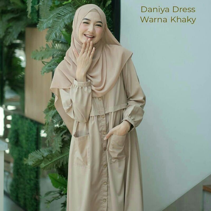 Alaris Gamis/Daniya Dress/Gamis kancing depan/Gamis casual/Gamis katun/Dress muslim/Baju muslim/Baju