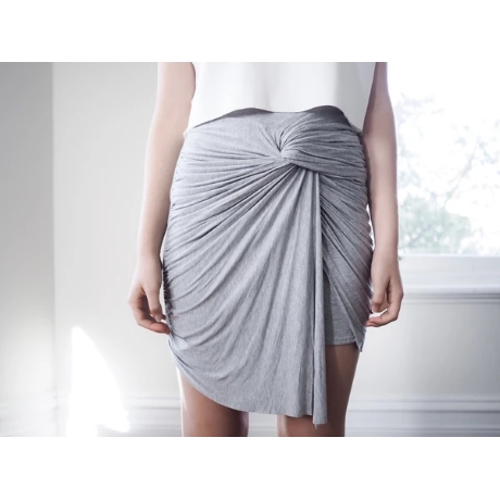 Hello Parry Avery Knot Detail Jersey Skirt