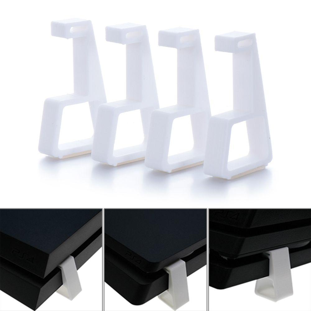 WONDER 4pcs Console Holder Flat-mounted Heighten Support Base Stand Untuk Sony PlayStation4 PS4 Slim Pro