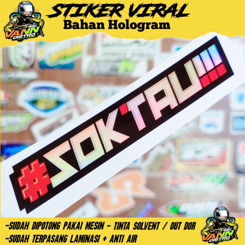 stiker sok tau!!