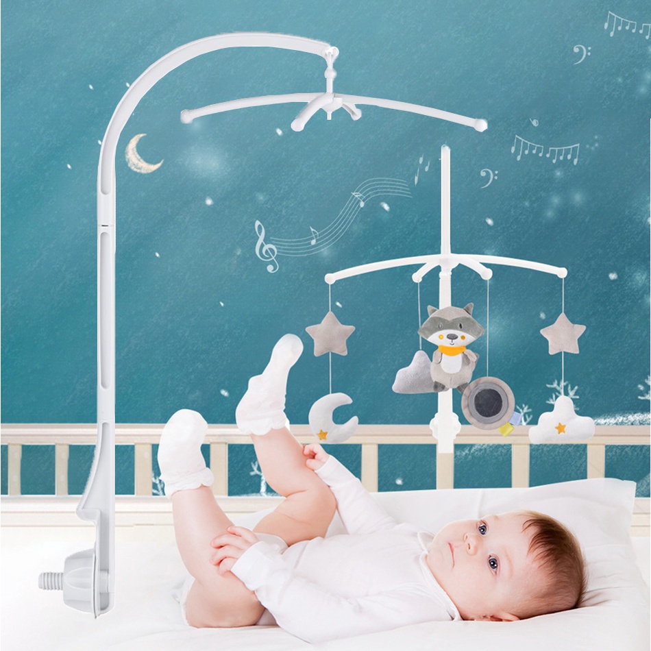 Baby Bed Bell Warna Putih Assembly Hanging Baby Crib Mobile Mainan Box Untuk Bayi Gantung Musik