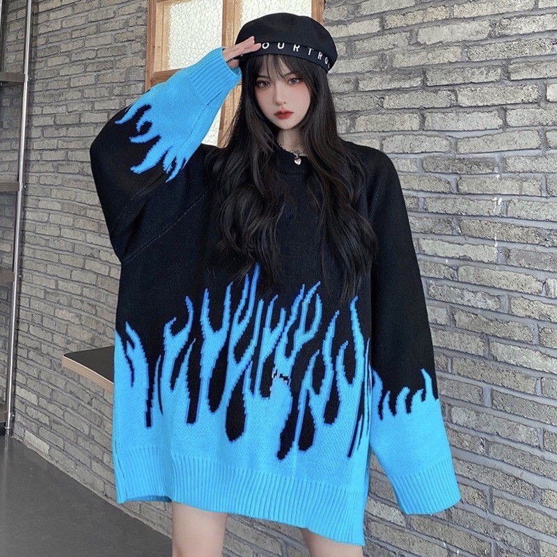 SWEATER API/ FLAME SWEATER/ SWEATER KOREA TERMURAH