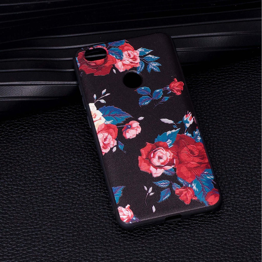 Soft Case Tpu Motif Emboss Bunga Mawar Multi Warna Background Hitam Untuk Xiaomi Redmi Note 5a Shopee Indonesia