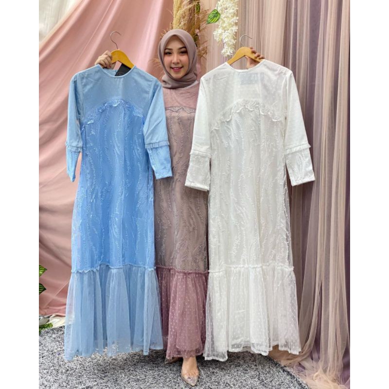 Amanda Dress - Dress Lebaran - Gamis Mewah - Gamis Tanahabang - Tanahabang Collection - Dress Pesta 